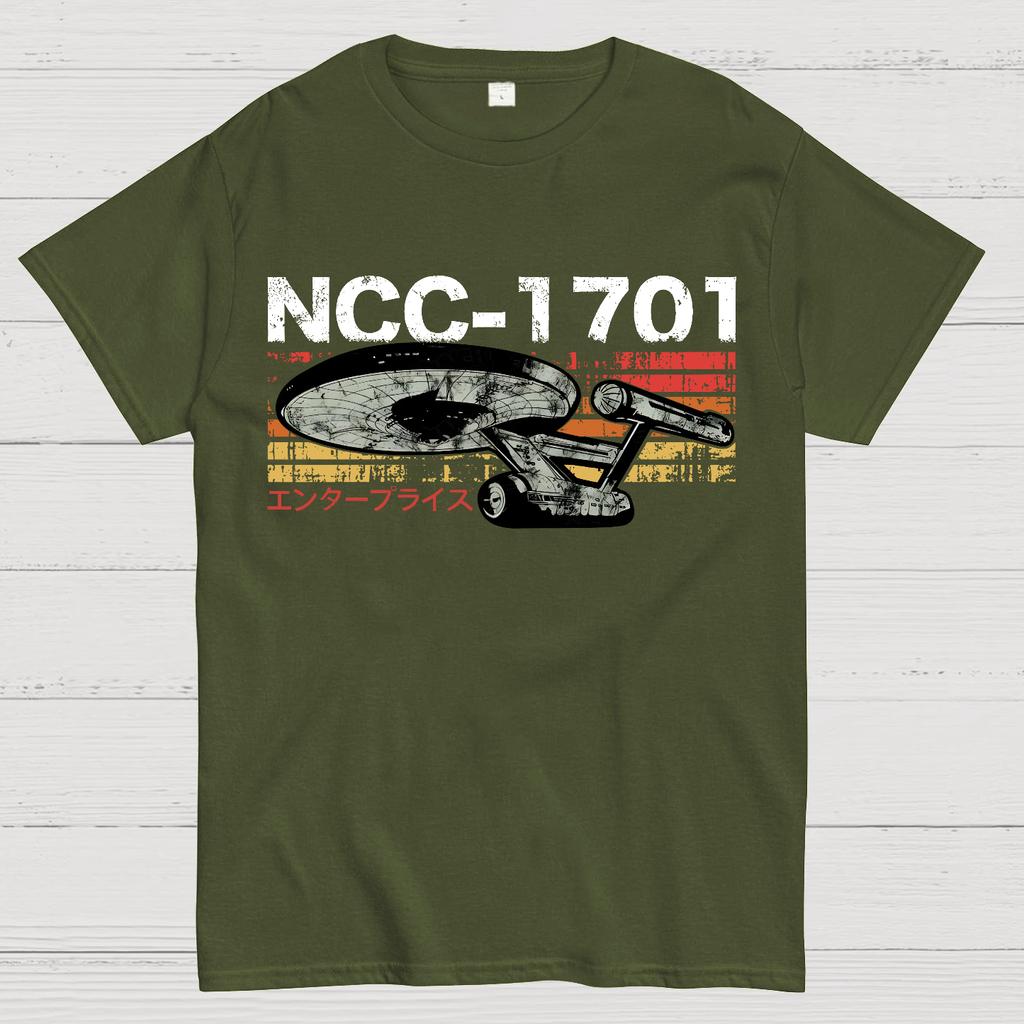 Retro NCC-1701 Unisex 100% Cotton Summer Casual Cool Loose T-Shirt