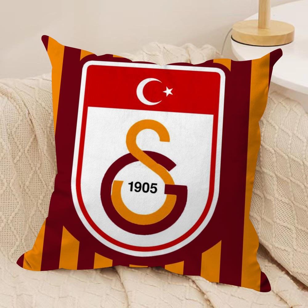 Klubové logo G-GalatasarayS Povlak na polštář Měkká plyšová látka Oboustranně potištěný potah na polštář na pohovku pro všechna roční období Dekorace do domácnosti Dárek