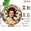 Vintage Redhead Woman Metal Tin Sign Retro Wall Art Home Bar Cafe Decor