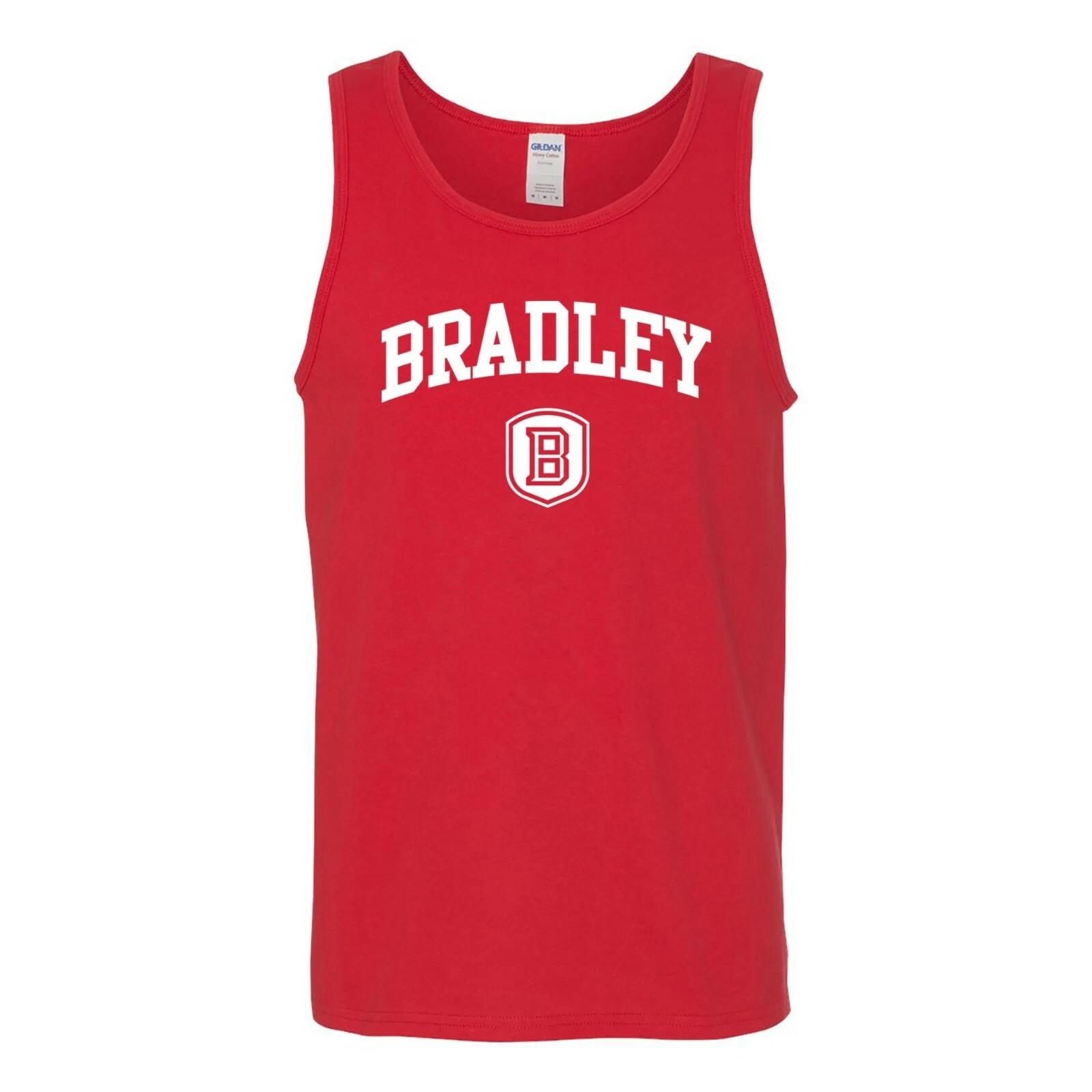 Bradley University Braves Arch Logo Tank Top - Red S