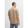 Boss Relaxed FiT Embroidered Logo PockeT ShorT Sleeve T shirT Open Brown 505094 