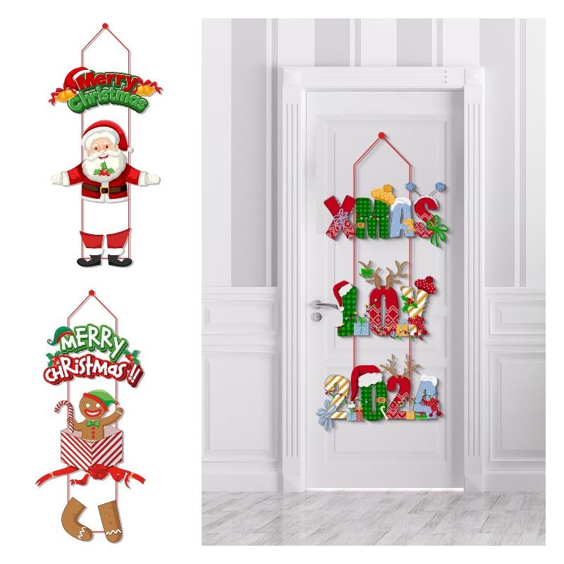 Christmas Door Hangings Set Of 3pcs In Different Styles Perfect For Merry Christmas
