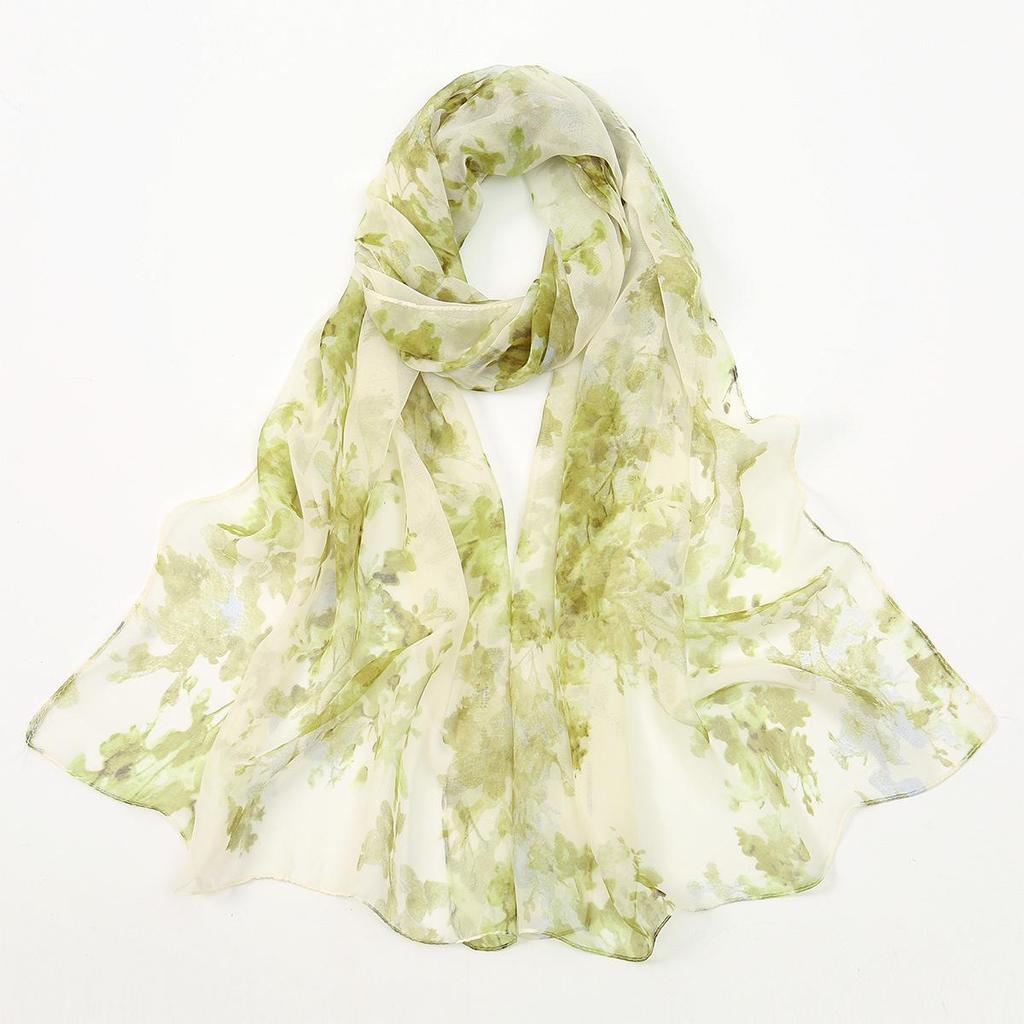 Letni szalik georgette z filtrem przeciwsłonecznym Lotus: Cienki szal Moonlight i ręcznik plażowy