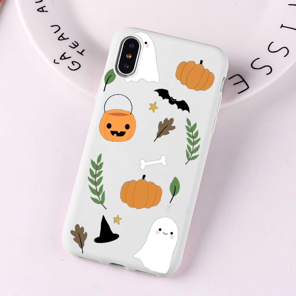Halloween Mousepad for iPhone 14 11 12 13 Mini Pro Xs Max 8 7 6 6S Plus X XR Solid Candy Color Case