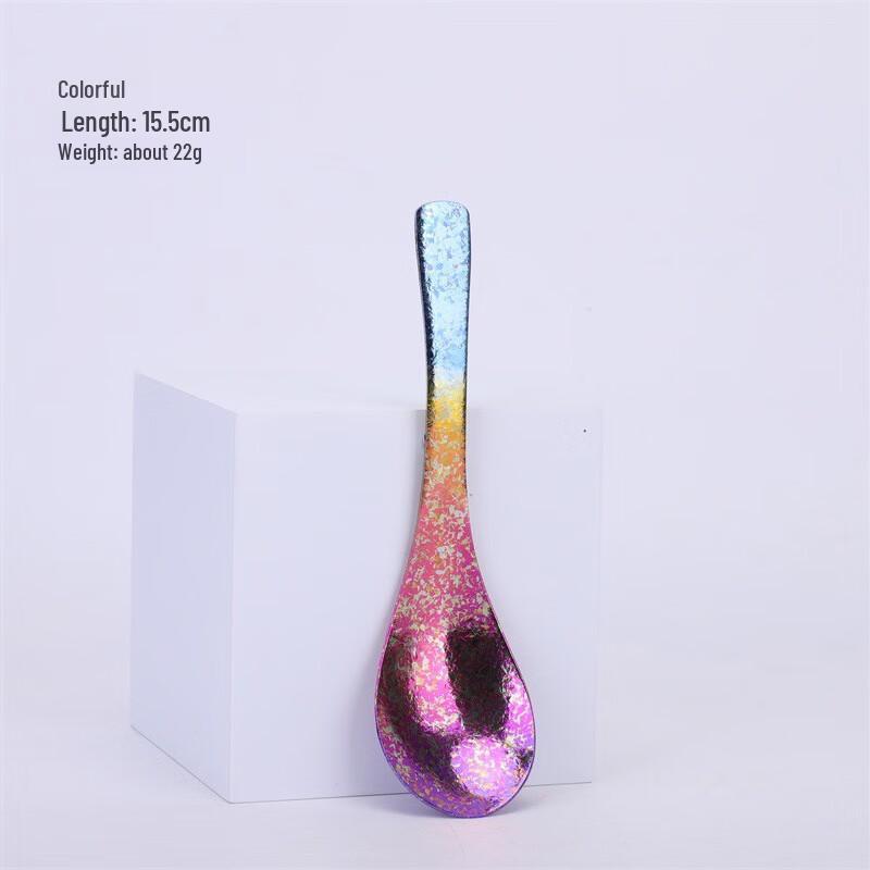 

Light Luxury Titanium Crystal Ice Flower Spoon