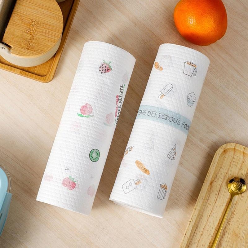 Kitchen Absorbent Non-Woven Dishwashing Cleaning Daily Necessities Scouring Pads