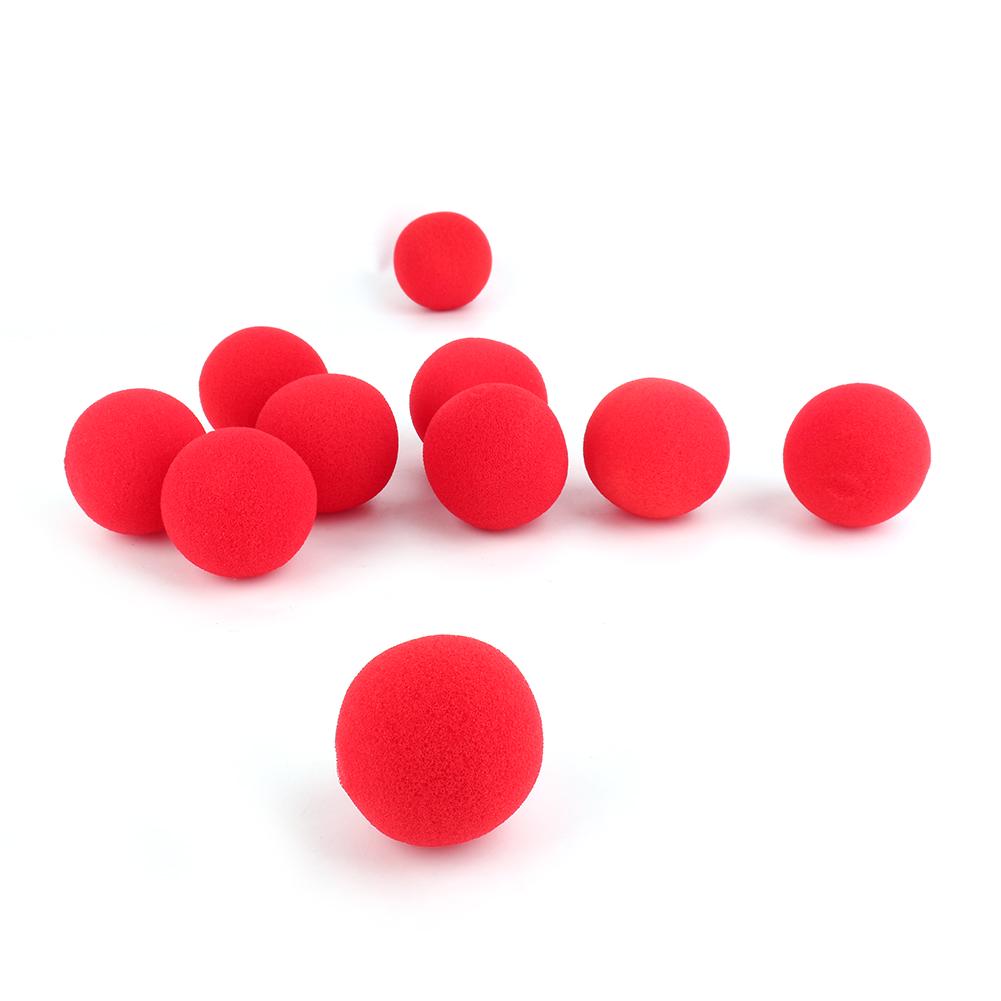 10Pcs Red Sponge Softball CloseUp Street Classic Comedy Trick Props Toys