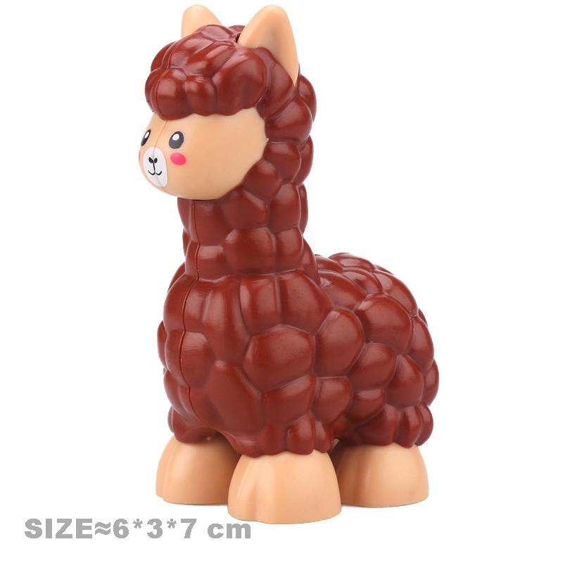 big particles building blocks zoo Animal shapes Snail alpaca seahorse frog accessory Children's Education Toys Compatible brands