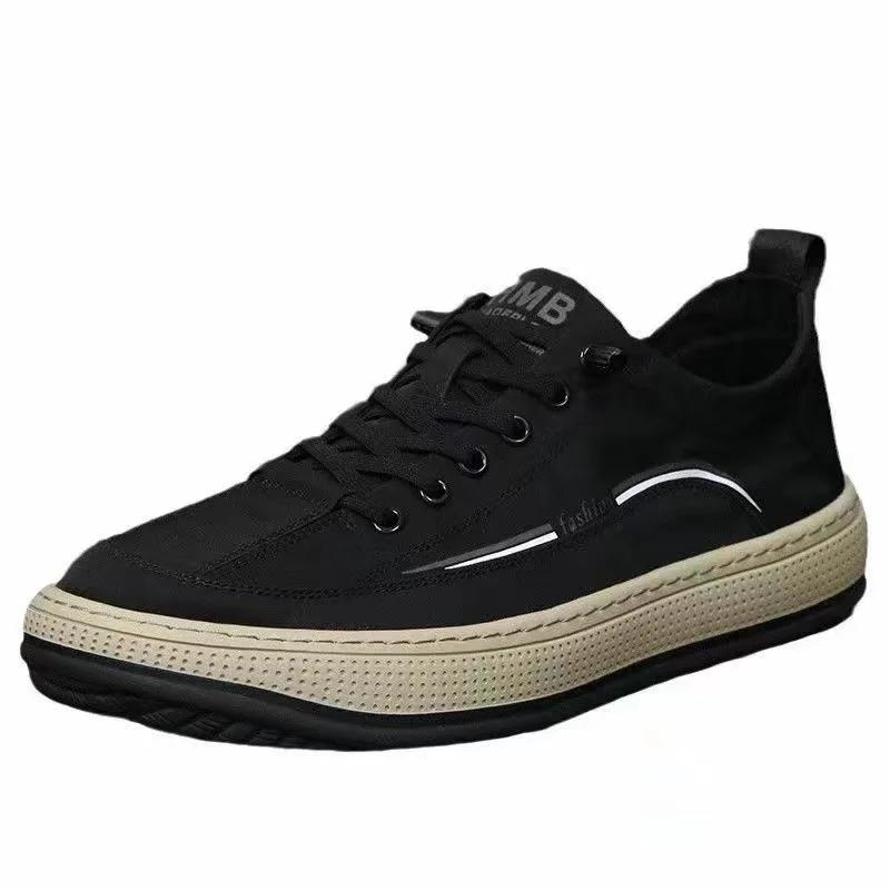 2024 Herren Casual Sneakers Lace Up Trendy Original Casual Brand Flache Schuhe Herren Sommer Bequeme Segeltuchschuhe Tenis Masculino