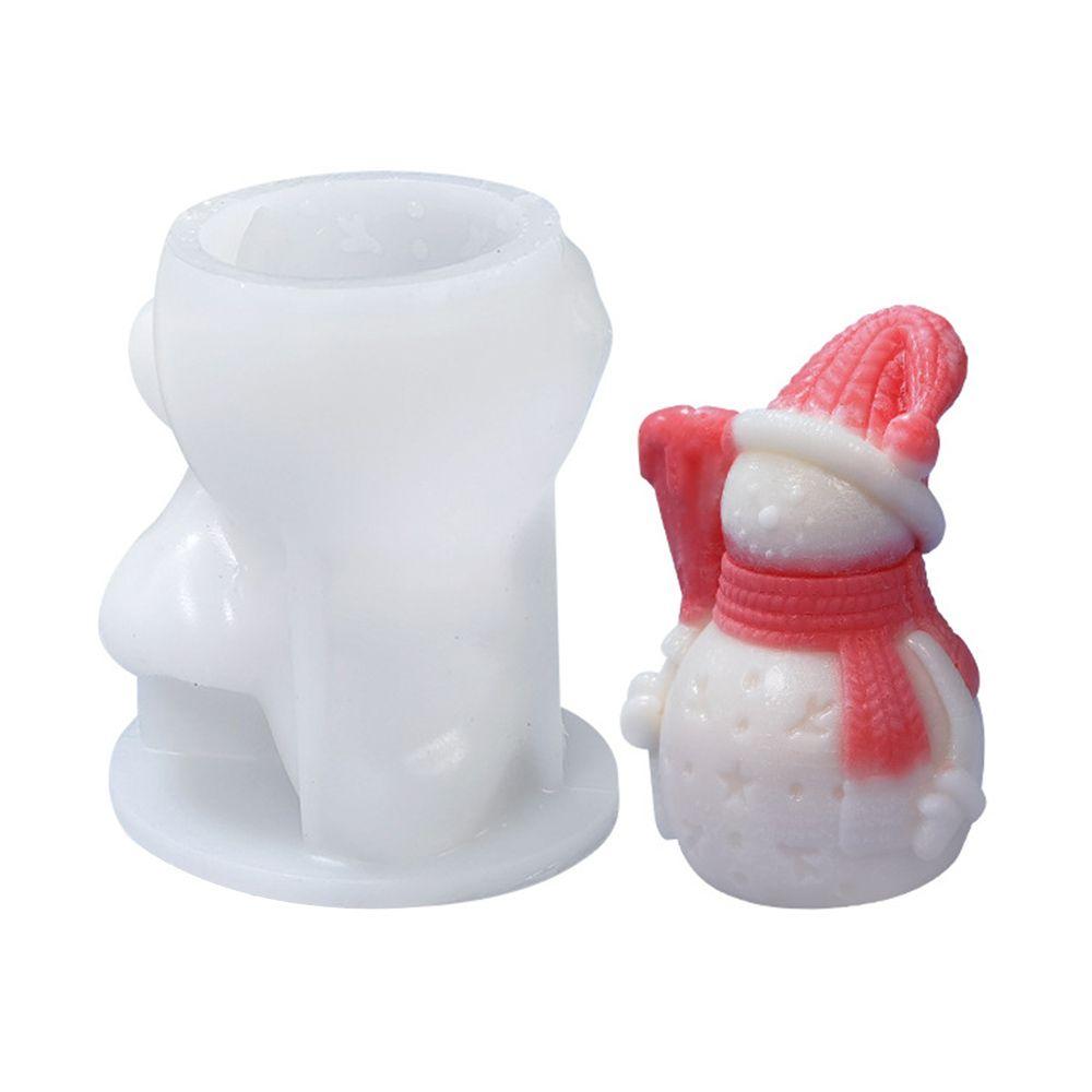 Home Decor Gypsum Candle Making Silicone Mould Christmas Tree Candle Mold Resin Molds Xmas Ornament