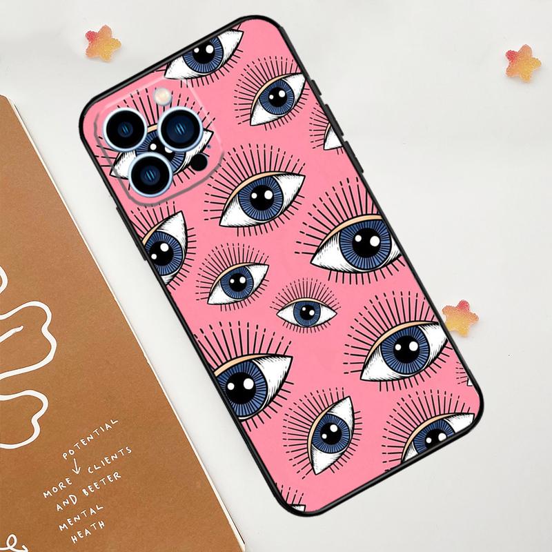 Scary Face Eyes Phone Case For iPhone 17 Pro Max 14 11 15 16 Pro Max 12 13 Mini 16 Plus 16e 17 Air Funda