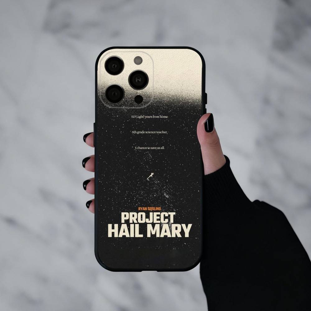 Trendiges Filmprojekt Hail M-Mary Kissen Handyhülle Für iPhone 17pro, 16,15,14,13,12,11 X XR Plus,Andere Weiche Schwarze Hülle