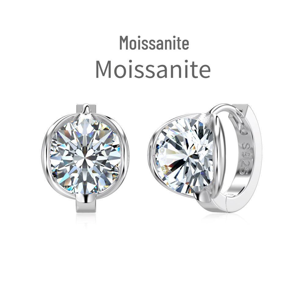 

Mo Sang Series S925 Sterling Silver Women s 2 Carat D Color Super Sparkle Diamond Stud Earrings S925 Silver