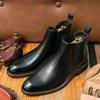 Fashion Men British Retro Chelsea Boots Black Brown One Legged Casual Business Dress Boots Elegant Denim Boots Handcrafted Men Boots