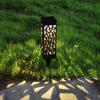 Solar Powered LED Pathway Lights Waterproof Lawn Lamps with Elegant Hollow Patterns for Garden Walkway Landscape Lighting