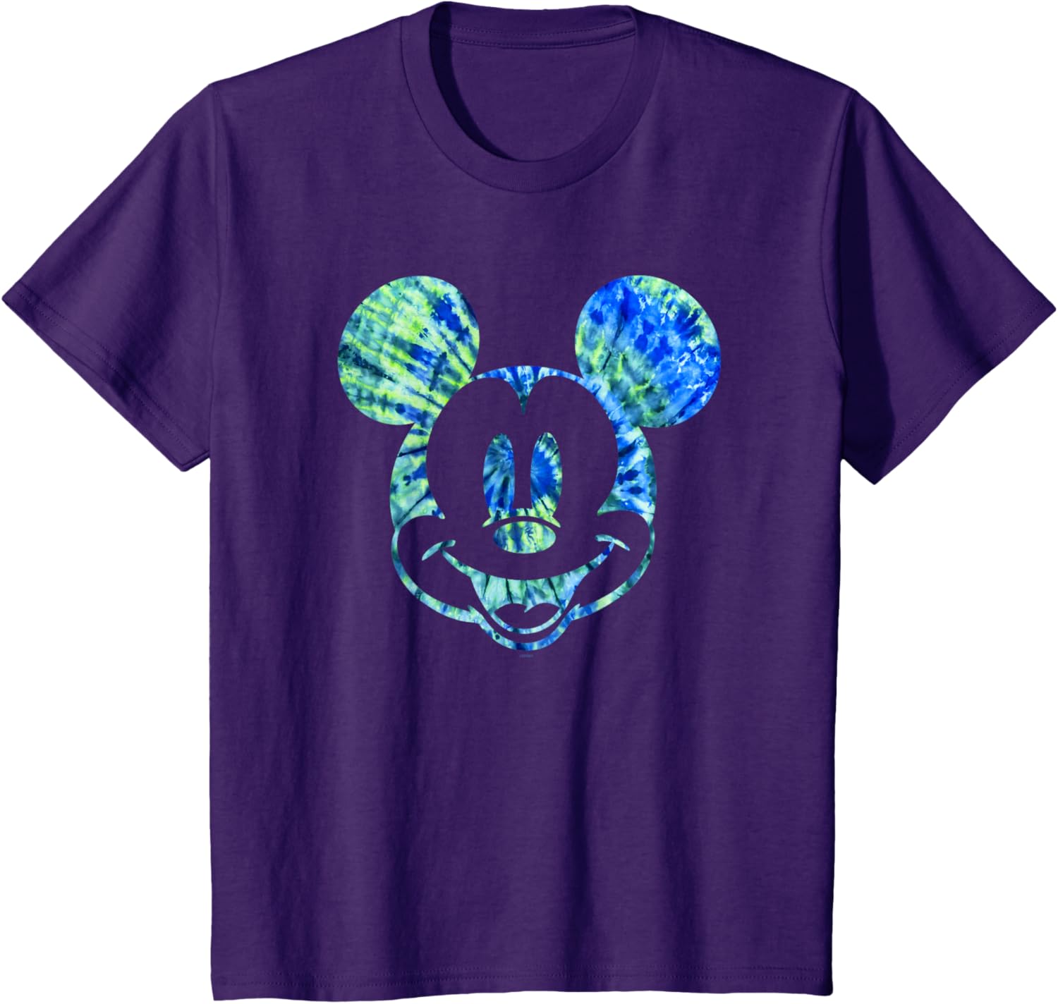 Fashion Casual Disney Mickey Mouse Green Tie Dye T-Shirt S-4XL Four Seasons L фиолетовый
