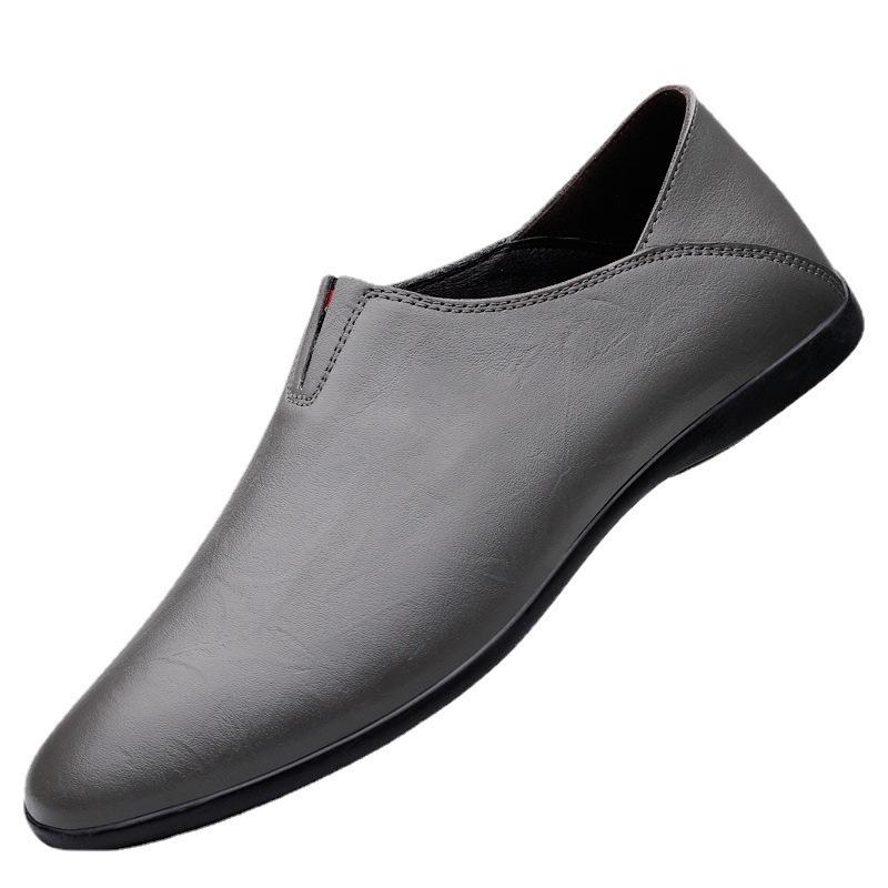 Men's shoes first layer cowhide men's casual shoes business dress leather shoes men's foreign trade one-pedal driving lazy shoes