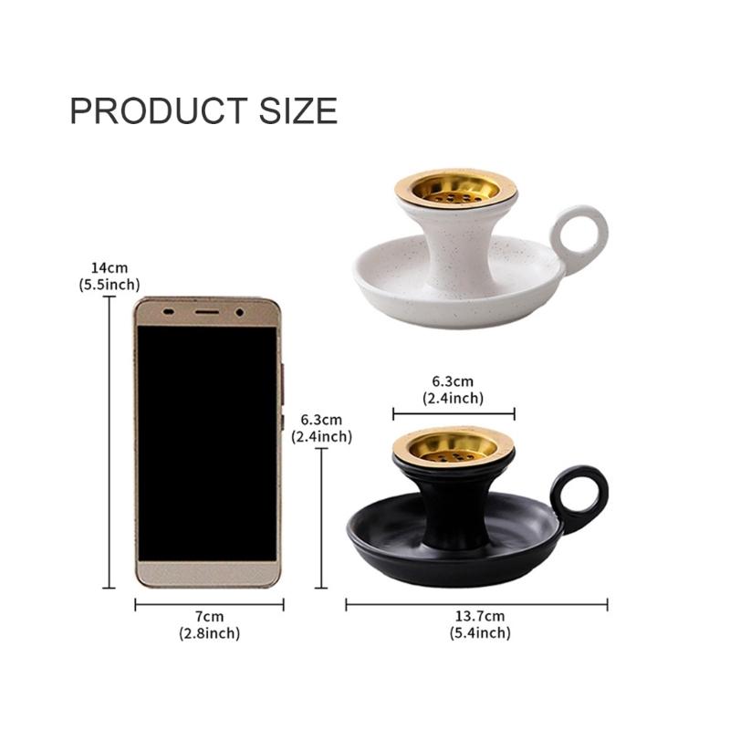 Ceramics Incenses Holder,Cone Incenses Burners with Handle,Ashes Catcher,Aromatherapys Ornament Home Office Decorations