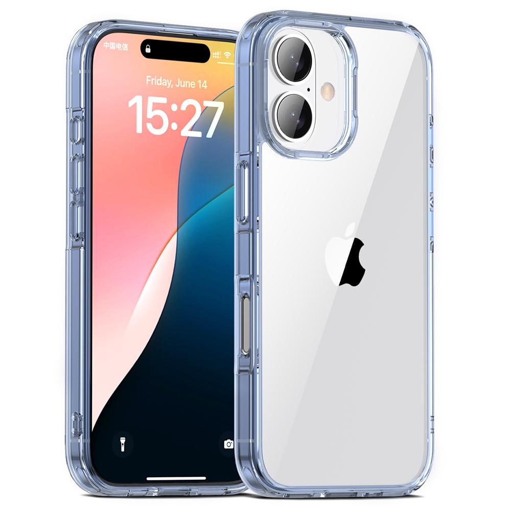 

Aurora Series For iPhone 16 Plus Case TPU+PC Crystal Clear Back Cover Blue