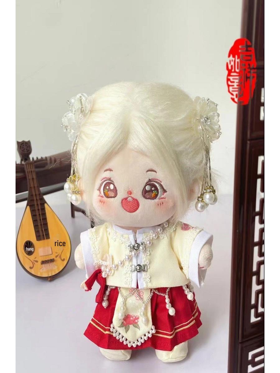 

20cm Embroidered Hanfu Cotton Doll Clothes Set 20cm Doll Clothes