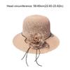 Flowers Decoration Beach Hat Foldable Design Bucket Hat Casual Straw Hat  Sun Protection