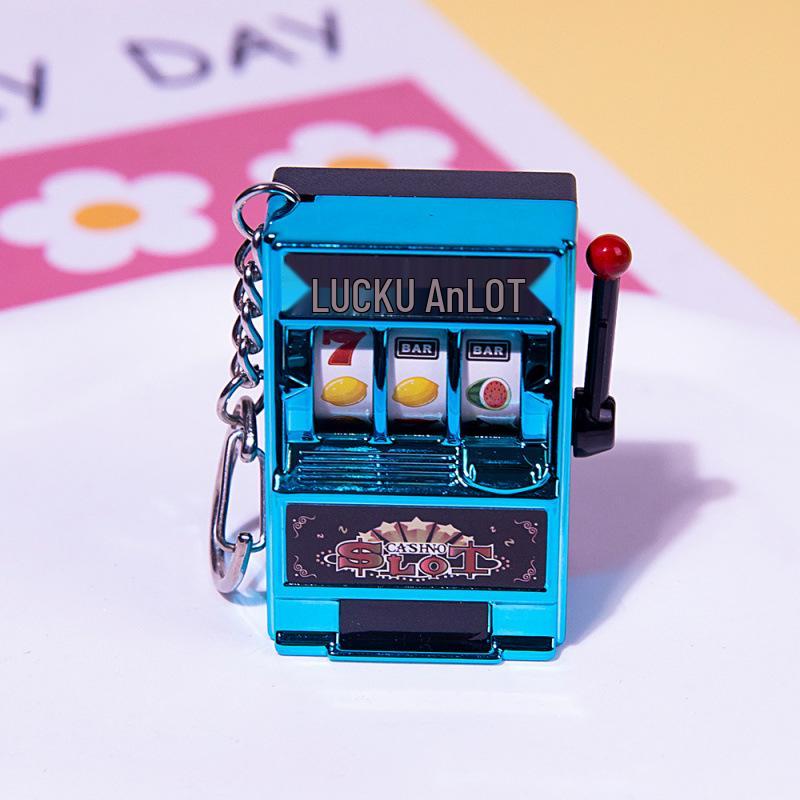 Mini Fruit Slot Machine Keychain: Fun Mixed Bag Pendant for All