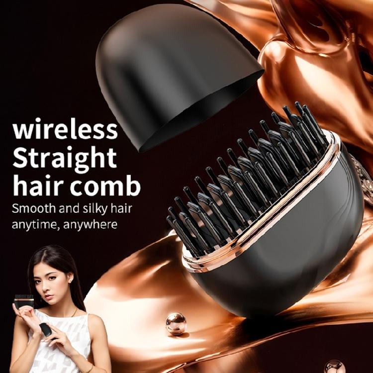 Not Scalding Hair Straightener Brush with 3 Temp Option 30 Second Quick Styling Battery Operated for Daily Use Gift