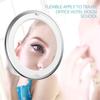 LED Makeup Mirror with Suction Cup, 360-Degree Swivel Flexible Gooseneck 10X Magnifying Foldable Precision Sharpness Mirror