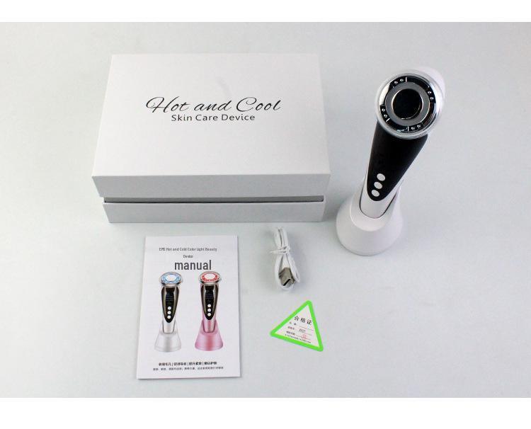 EMS Microcurrent Facial Lifting Massager with Hot & Cold Serum Infusion and Photorejuvenation