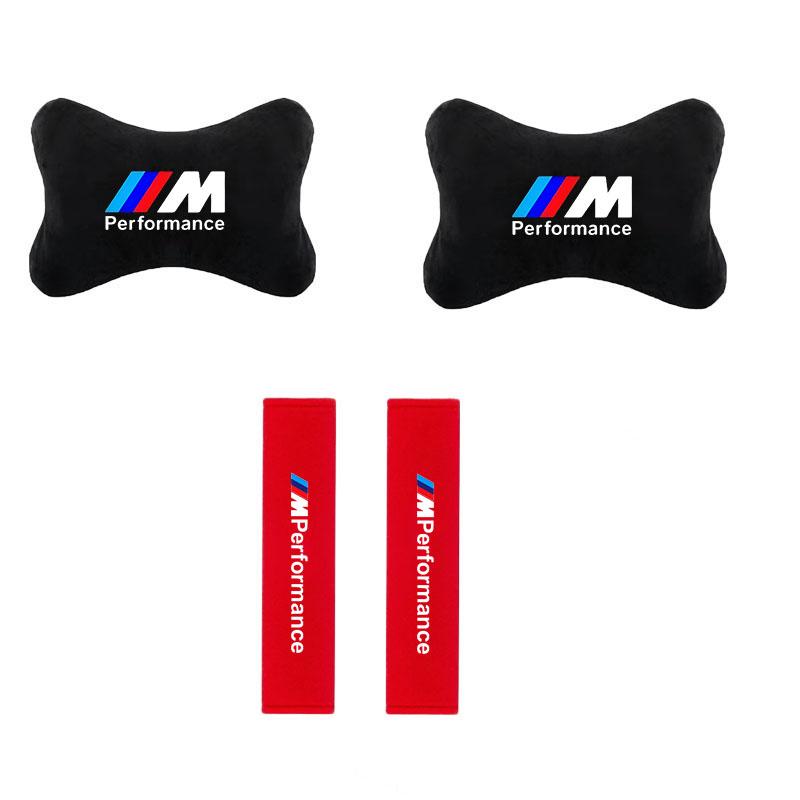 Car Headrest Neck Pillow Seatbelt Shoulder Pad Interior Accessories for BMW M Performance F20 F40 F22 F30 E90 F32 F10 F06 F07
