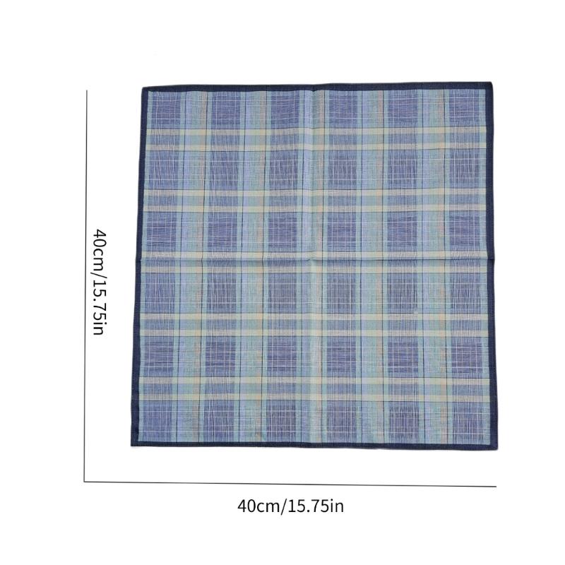 Fabric Handkerchiefs for Adult Men Pocket Square Handkerchief Multifuncational High Absorbent Sweat Wiping Towel 6PCS