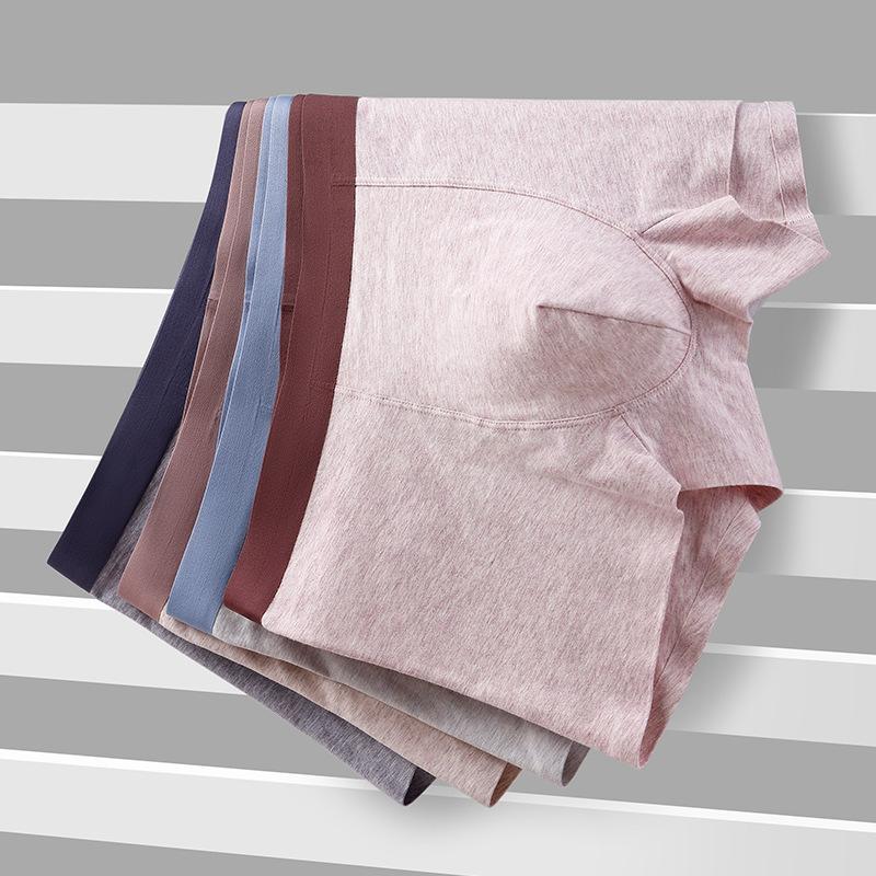 Men's Cotton Underwear with Antibacterial and Breathable Mid Waist and Seamless Cotton Underwear