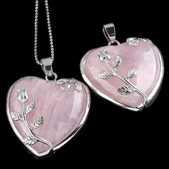 Buy Women's Rose Quartz Alloy Flower 