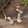 Collier Étoile de Mer Coquillage Huile Peinte Petit Frais Coquillage de Plage Polyvalent pour Dames