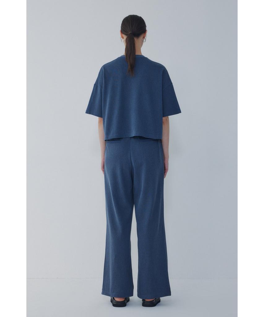 Bobeu Lettering Pigment Wide Pants_Navy 7156230012