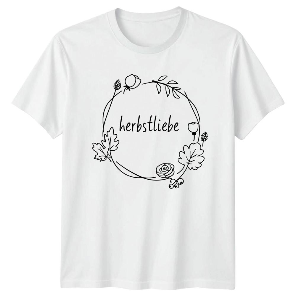 Herbstliebe Unisexs TShirt Floral Burlap Bow Autumn Autumn Gift For Her S