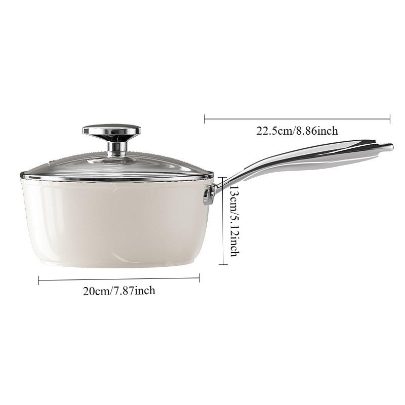 

Сотейник с антипригарным покрытием, молочник, керамический сотейник с крышкой, маленькие кастрюли для приготовления пищи, нетоксичный соусник, кастрюля для семейного приготовления