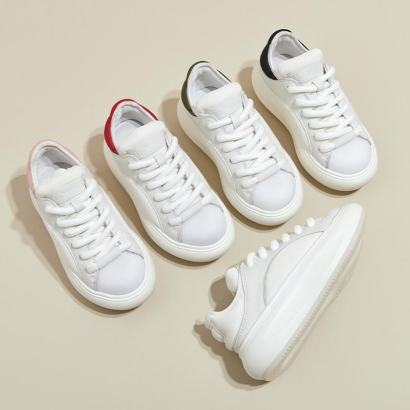 China Big Factory Good Price Women Sneakers Shoes Casual Walking Shoe Thick Sole Increase Cute Round Head Casual Women's Shoes