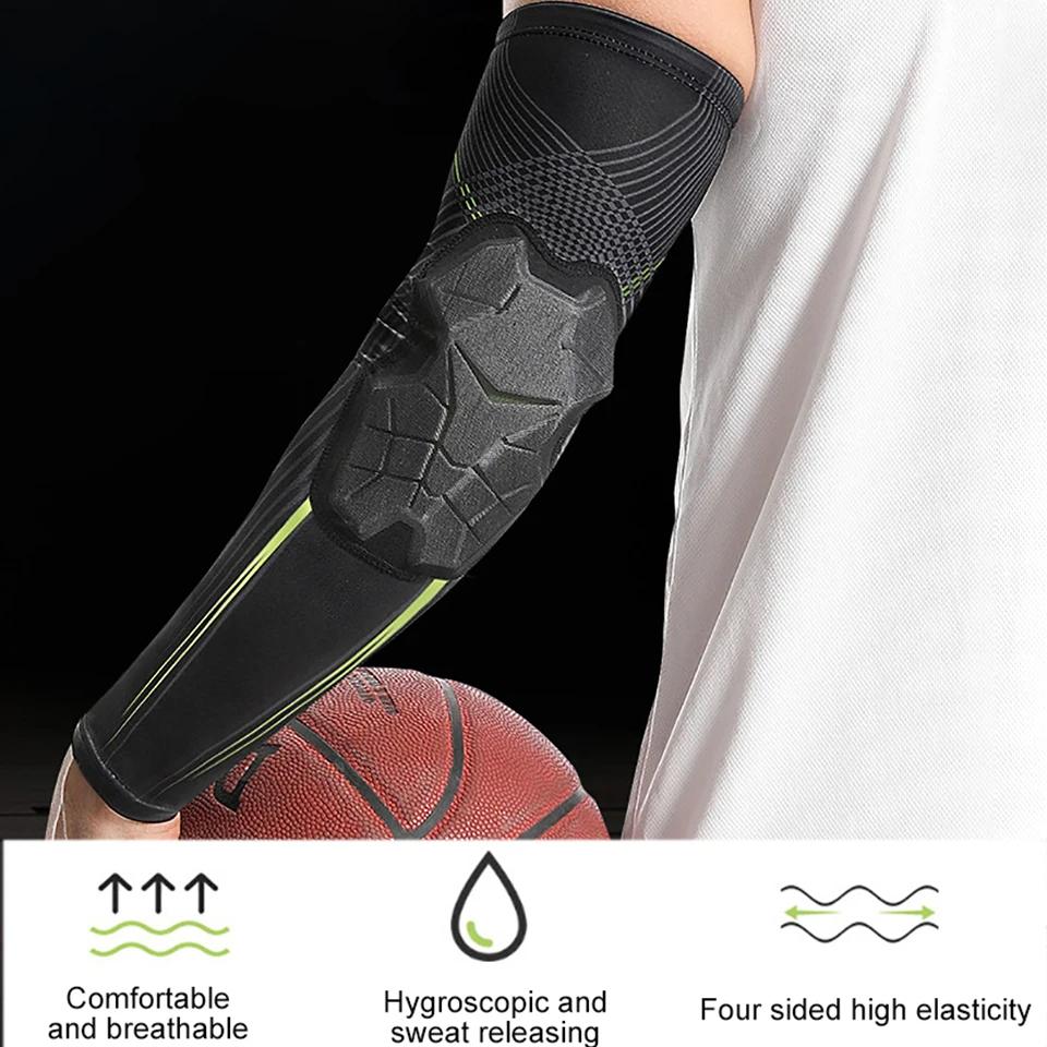 1Pcs Sports Elbow Pads Anti-Collision Compression Arm Sleeves Protector For Basketball Football Bike Outdoor Guard