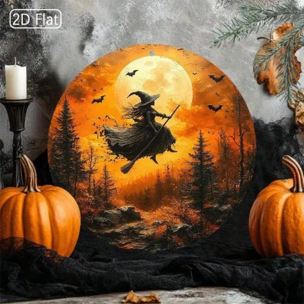 Vintage Tin Sign Halloween Decor Metal Wall Art for Living Room Bedroom Home Decor