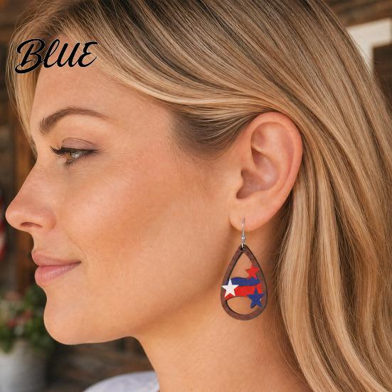 Stars Stripes Earrings 1 Pair Hollow Drop for Women Fourth