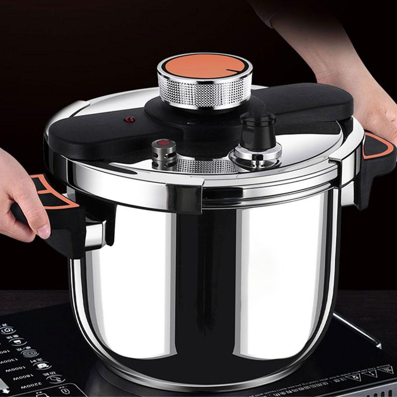 4L/6L Pressure Cooker Stainless Steel Explosion-proof Pressure Pot Cooking Pressure Cooker Easy Use Induction Kitchen Cookware