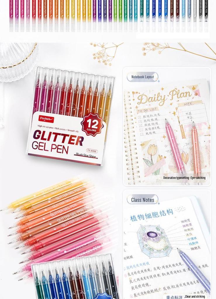 36-Color Metallic Acrylic Marker Set: Neutral Pens for DIY Art & Student Projects