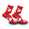 Festive Cotton Mid-Calf Women's Socks: Santa, Reindeer, Snowman Cartoon Design