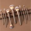 15pcs/set Face Bronzer Eye Shadow Brush Set Cosmetics Liner Brow Brush Makeup Brushes Kit  Beginners