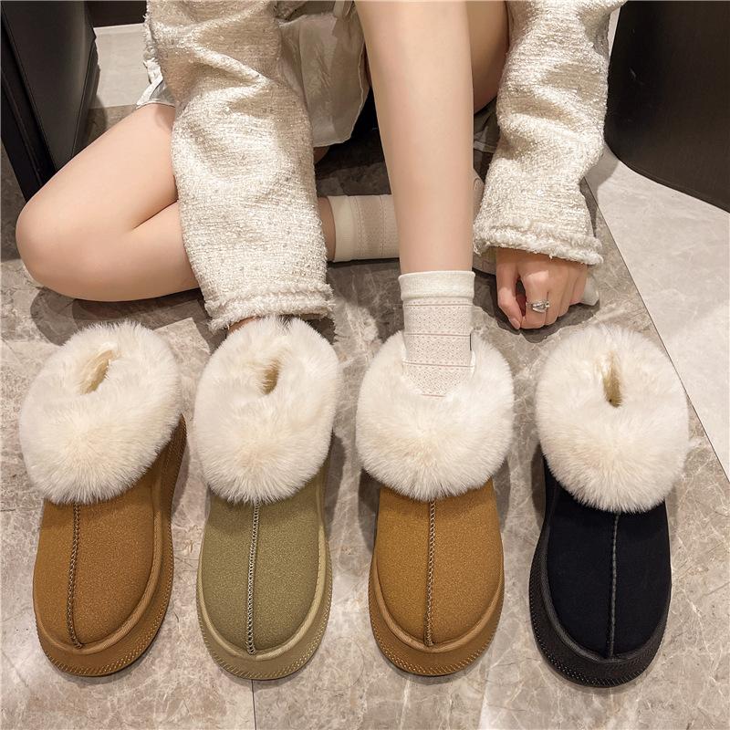 

2025wish foreign trade large size snow boots 2024 winter explosion thick-soled non-slip velvet warm cotton shoes 36 жёлтый