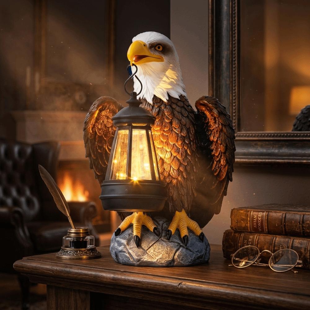 Weather-Proof Eagle Garden Statue Resin Material Bird Sculpture Ornament Yard Decor