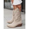 Winter New Arrivals: Mid-Heel 40-43 Suede Low-Cut Women's Boots