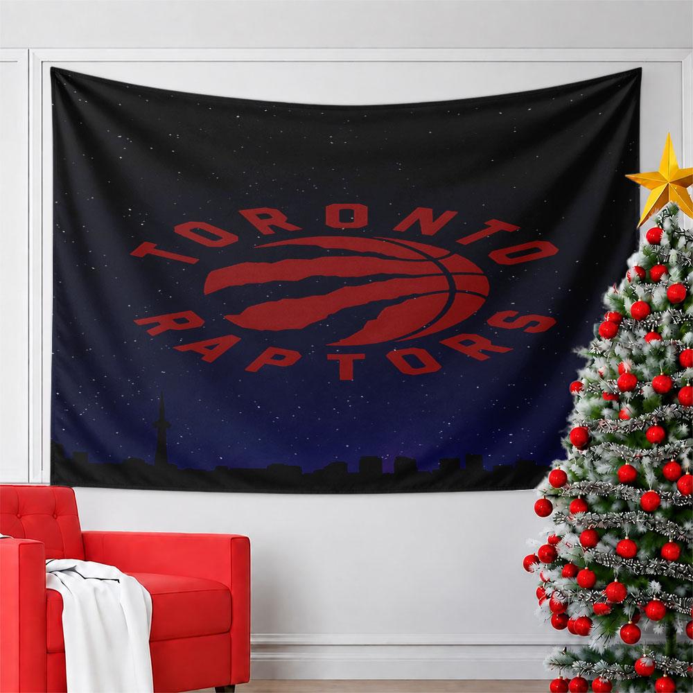 "Toronto Raptors Logo Night Sky Design" Pattern Wall Hanging Tapestry Decorative Tapestry Home Decor for Bedroom and Living Room