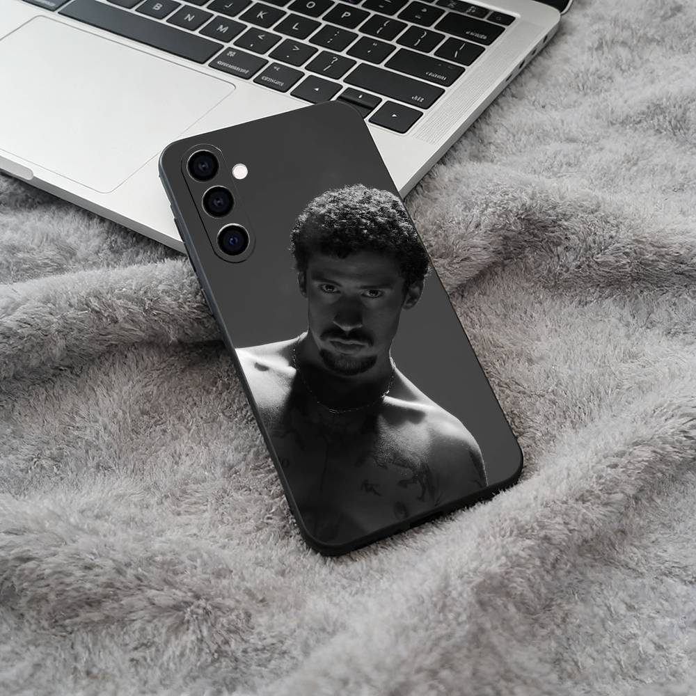 B-B-Bad -Bunny Phone Case For Samsung Galaxy A73,A71 A72,A70,A53,A52,A51,Soft Silicone Black Cover